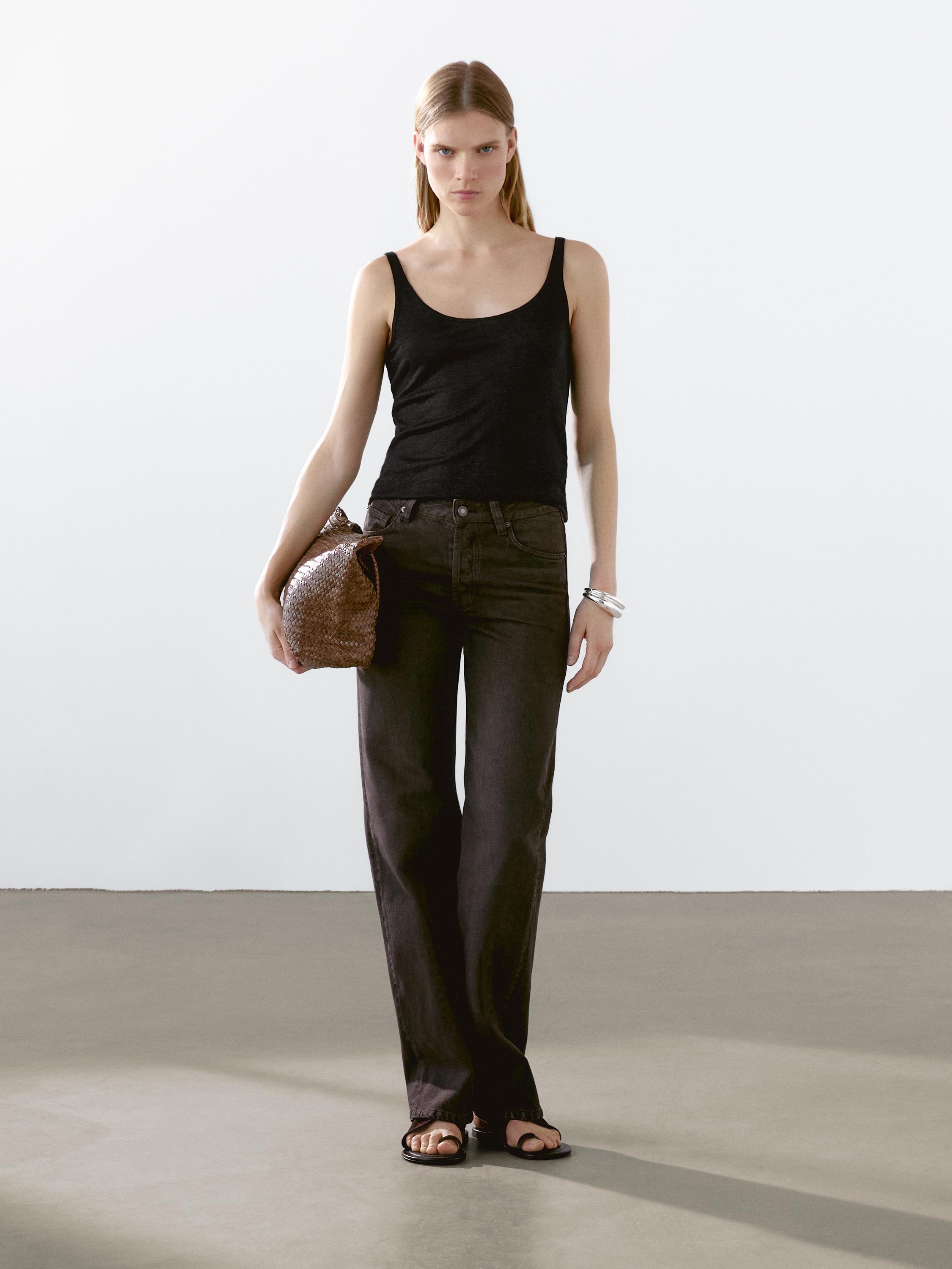 100% linen strappy top